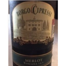 VINO TINTO BORGO CIPRESSI MERLOT TOSCANA 2015 750 ML VINO TINTO BORGO CIPRESSI MERLOT TOSCANA 2015 750 ML