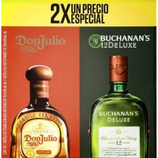 WHISKY BUCHANANS 12 +TEQUILA DON JULIO REPOSADO 2 PIEZAS