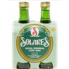 AGUA MINERAL CON GAS SOLARES VIDRIO 330ML