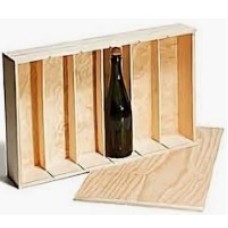 CAJA DE MADERA CON TAPA DE ACRILICO P/ 6 BOTELLAS PZA CAJA DE MADERA CON TAPA DE ACRILICO P/ 6 BOTELLAS PZA