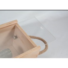 CAJA DE MADERA CON TAPA DE ACRILICO PARA 1 BOTELLA PZA CAJA DE MADERA CON TAPA DE ACRILICO PARA 1 BOTELLA PZA