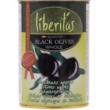 ACEITUNAS GOURMET NEGRAS LISA C/H LIBERITAS 425 GRS