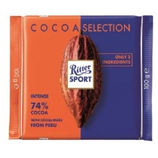 CHOCOLATE RITTER AMARGO 74 % COCOA 100 GRS CHOCOLATE RITTER AMARGO 74 % COCOA 100 GRS